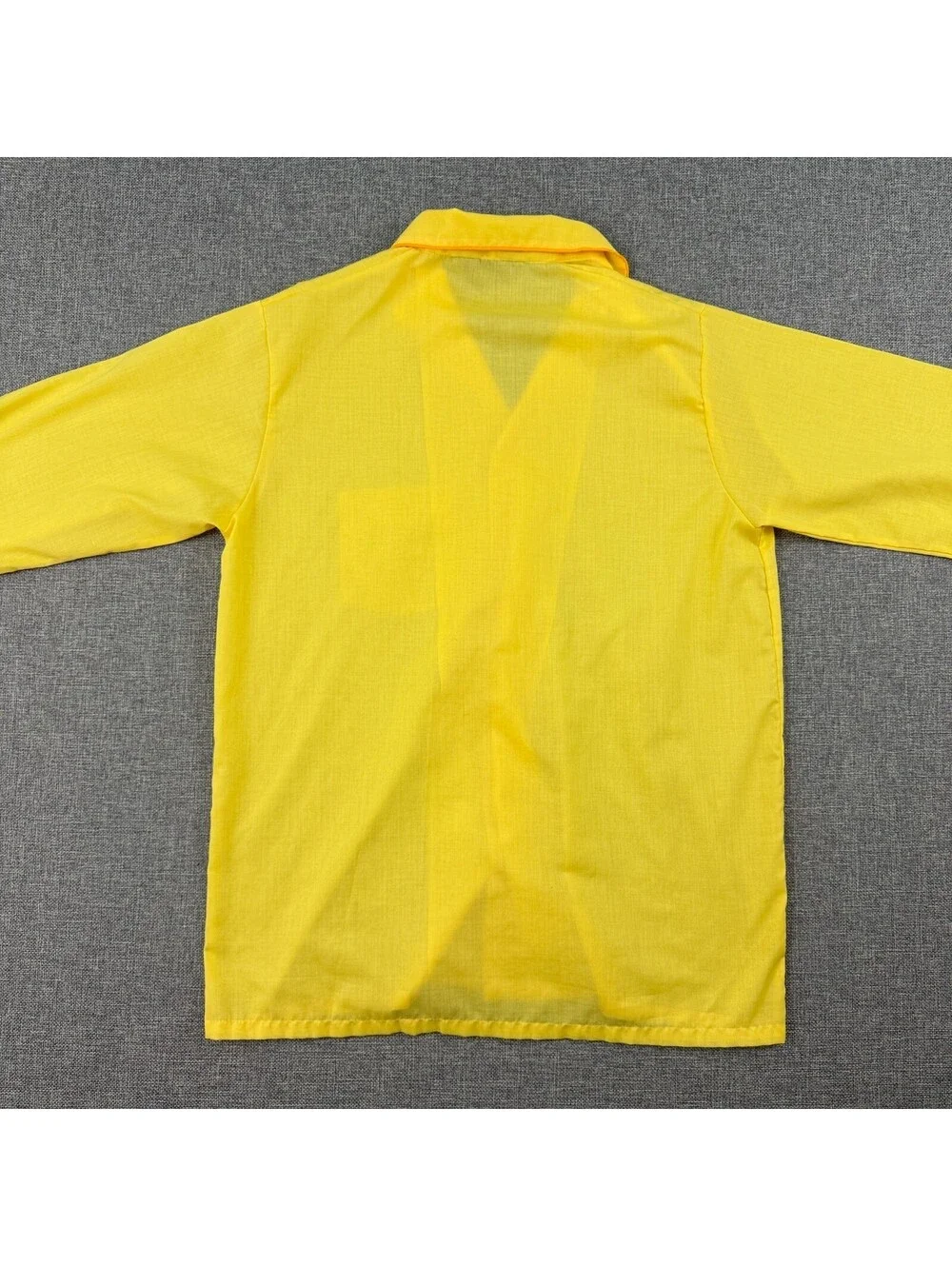 Vintage 70s Sears The Men’s Store Perma Prest Yellow Pajama Shirt Size S 34/36